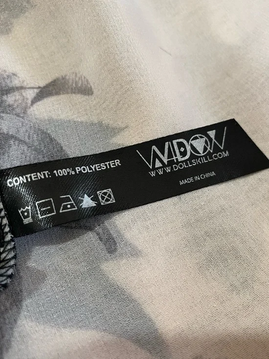 Dolls Kill Widow Maxi Skirt XXS Black Floral Lace Boho Whimsigoth Fairy Grunge - Picture 8 of 8